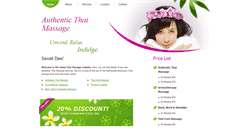 Desktop Screenshot of homethaimassage.com