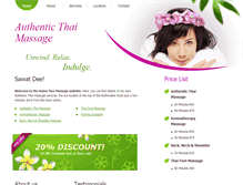 Tablet Screenshot of homethaimassage.com